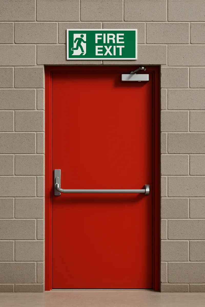 fire exits - professional steel doors available in exeter from UK manufacturers